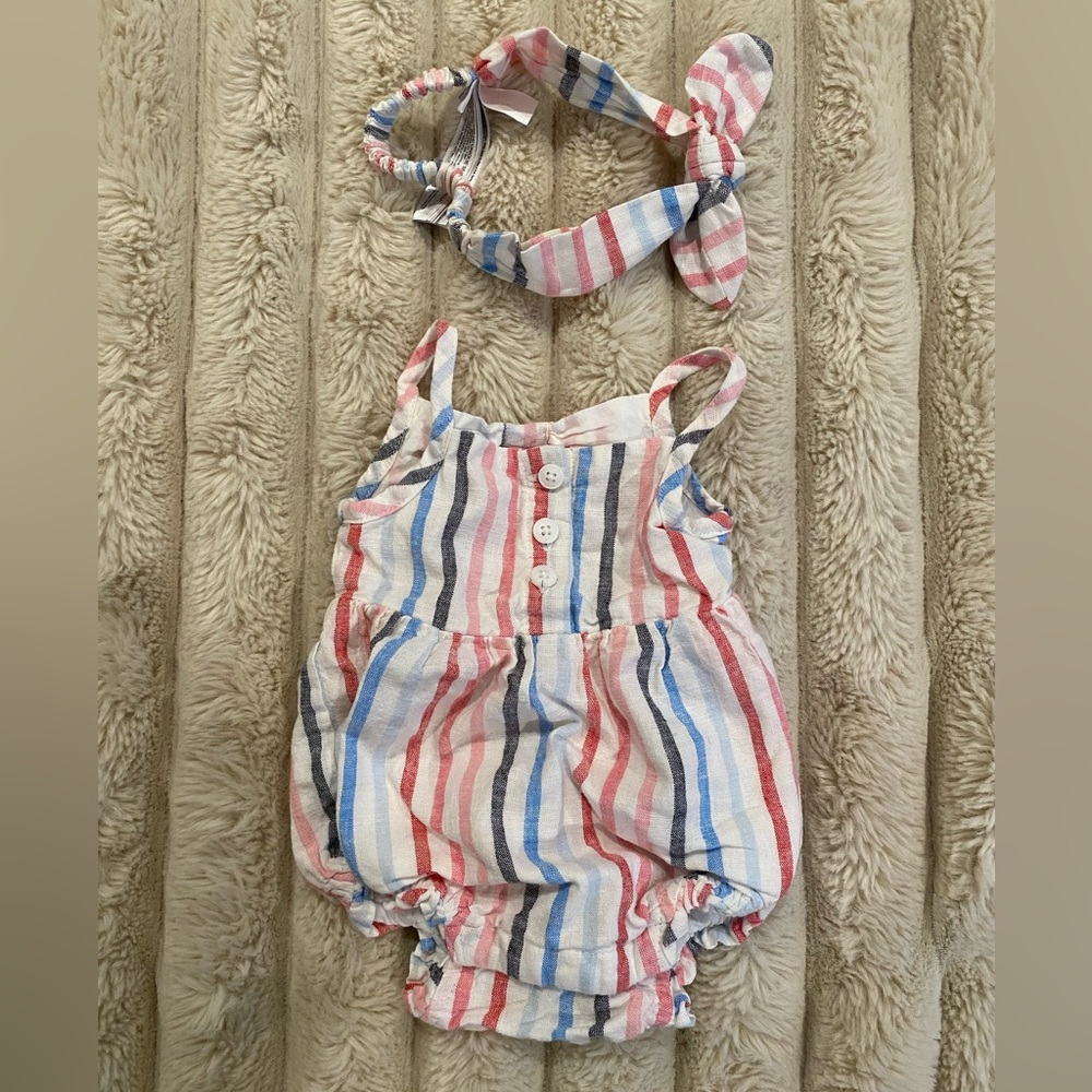 GAP Striped Kids One Piece - Red, Blue, White